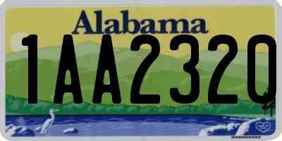 AL license plate 1AA2320