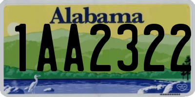 AL license plate 1AA2322