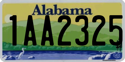 AL license plate 1AA2325