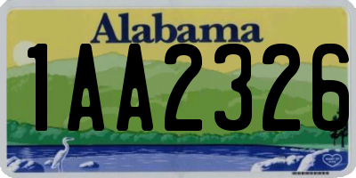 AL license plate 1AA2326