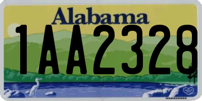 AL license plate 1AA2328