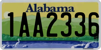 AL license plate 1AA2336