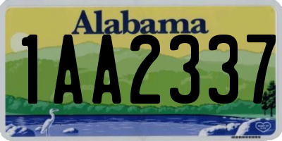 AL license plate 1AA2337