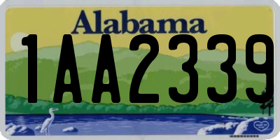 AL license plate 1AA2339