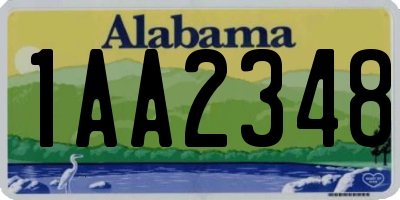 AL license plate 1AA2348