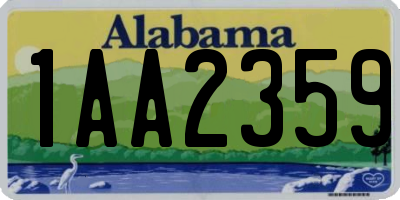 AL license plate 1AA2359