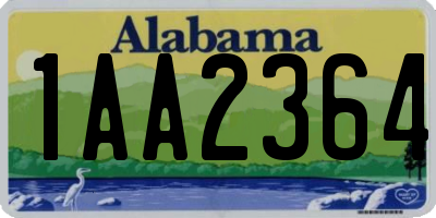 AL license plate 1AA2364