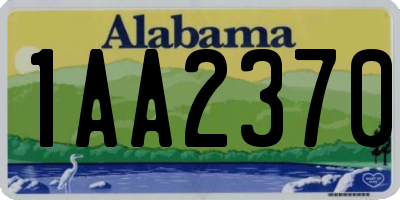 AL license plate 1AA2370