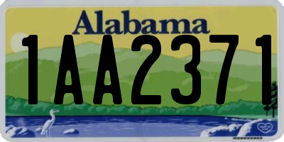 AL license plate 1AA2371