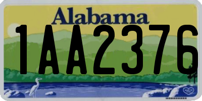 AL license plate 1AA2376