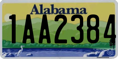 AL license plate 1AA2384