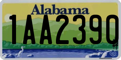 AL license plate 1AA2390