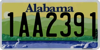 AL license plate 1AA2391