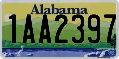 AL license plate 1AA2397