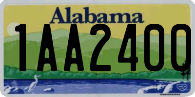 AL license plate 1AA2400