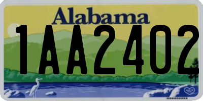 AL license plate 1AA2402