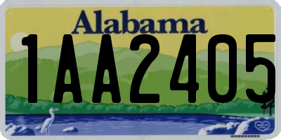 AL license plate 1AA2405