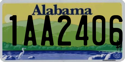 AL license plate 1AA2406