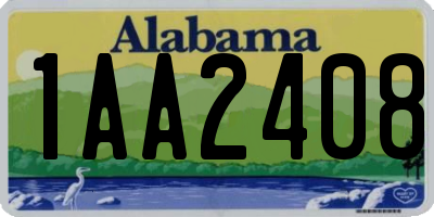 AL license plate 1AA2408