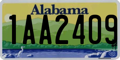 AL license plate 1AA2409