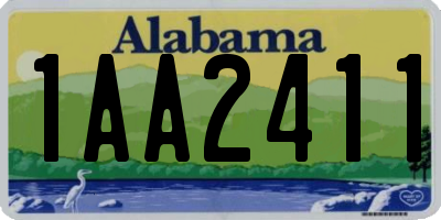 AL license plate 1AA2411