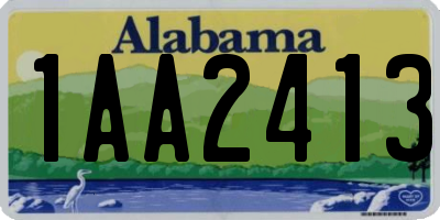 AL license plate 1AA2413