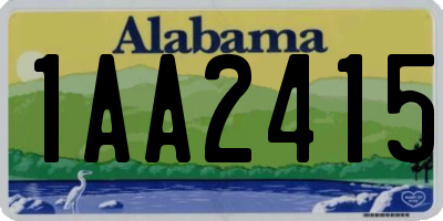 AL license plate 1AA2415