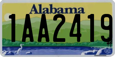 AL license plate 1AA2419