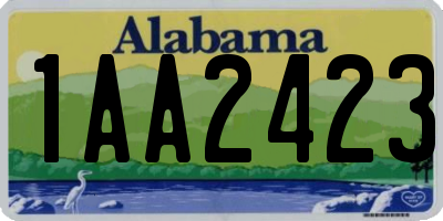 AL license plate 1AA2423