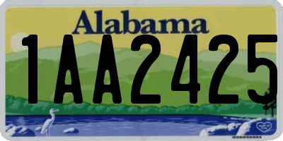 AL license plate 1AA2425