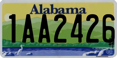 AL license plate 1AA2426