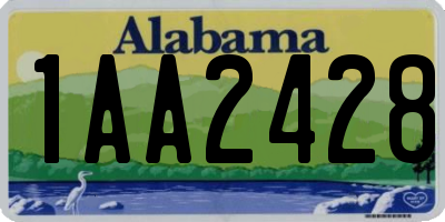 AL license plate 1AA2428