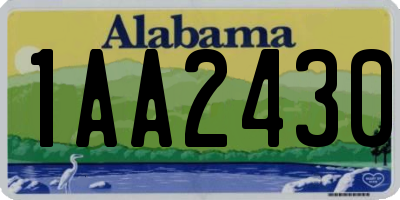 AL license plate 1AA2430