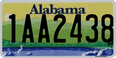 AL license plate 1AA2438