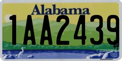 AL license plate 1AA2439