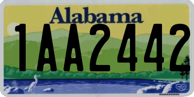 AL license plate 1AA2442