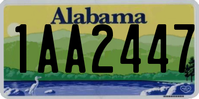 AL license plate 1AA2447