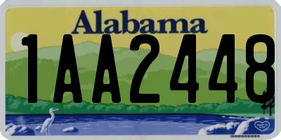 AL license plate 1AA2448