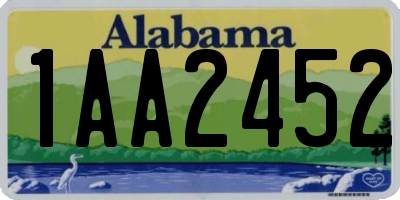 AL license plate 1AA2452