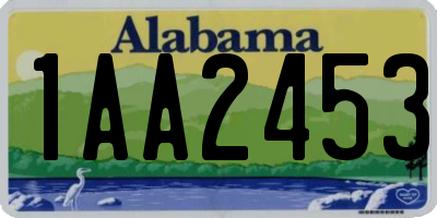 AL license plate 1AA2453