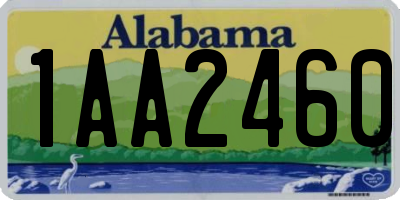AL license plate 1AA2460