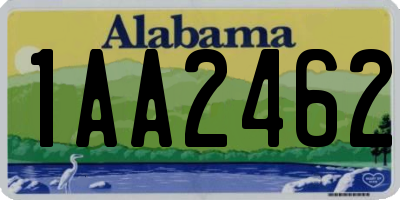 AL license plate 1AA2462
