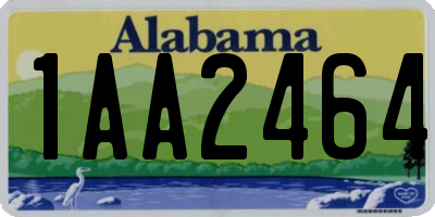 AL license plate 1AA2464