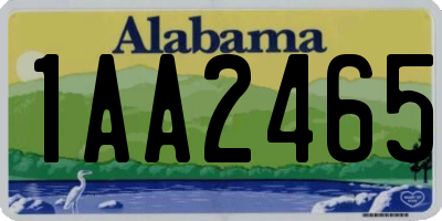 AL license plate 1AA2465
