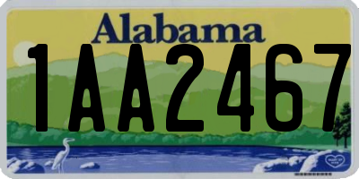 AL license plate 1AA2467