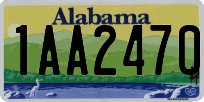 AL license plate 1AA2470