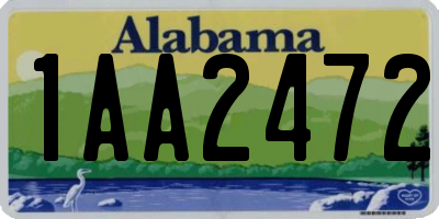 AL license plate 1AA2472