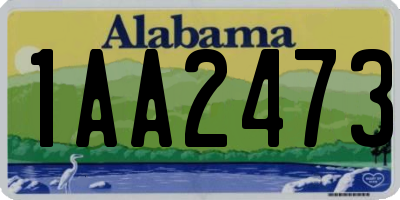 AL license plate 1AA2473