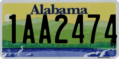 AL license plate 1AA2474