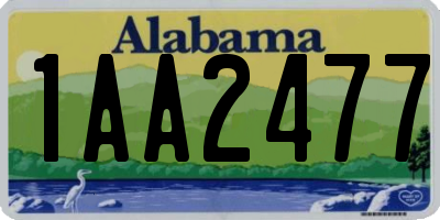 AL license plate 1AA2477